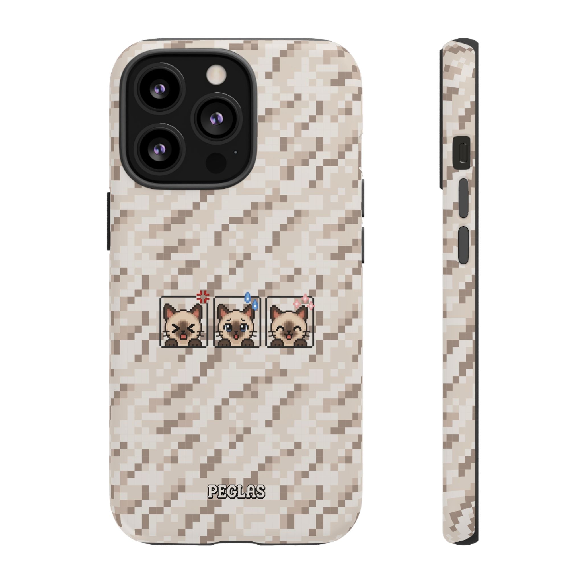 Pixel Cat Emojis Tough Phone Case