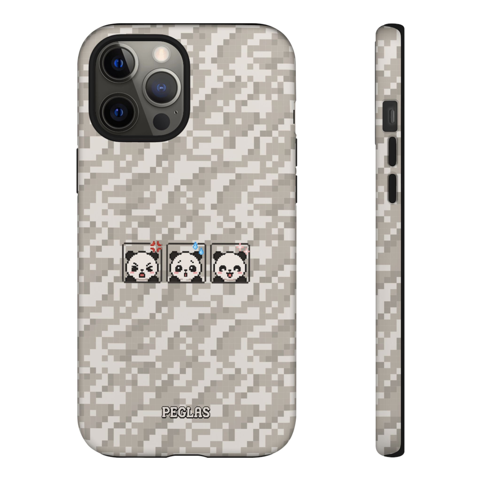 Pixel Panda Emojis Tough Phone Case