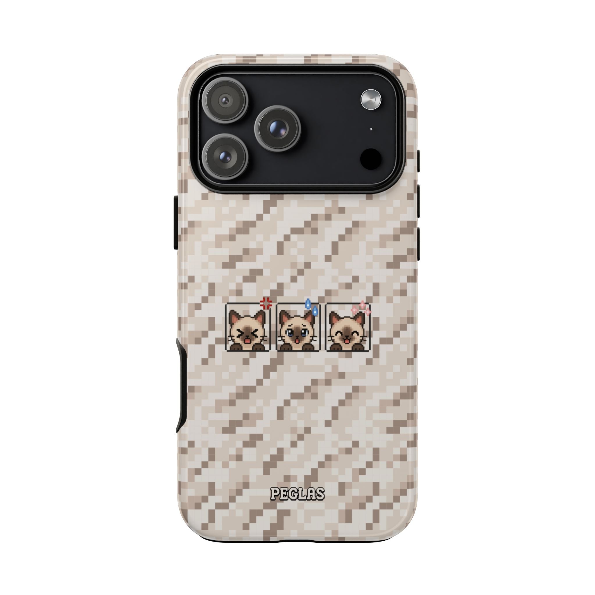 Pixel Cat Emojis Tough Phone Case