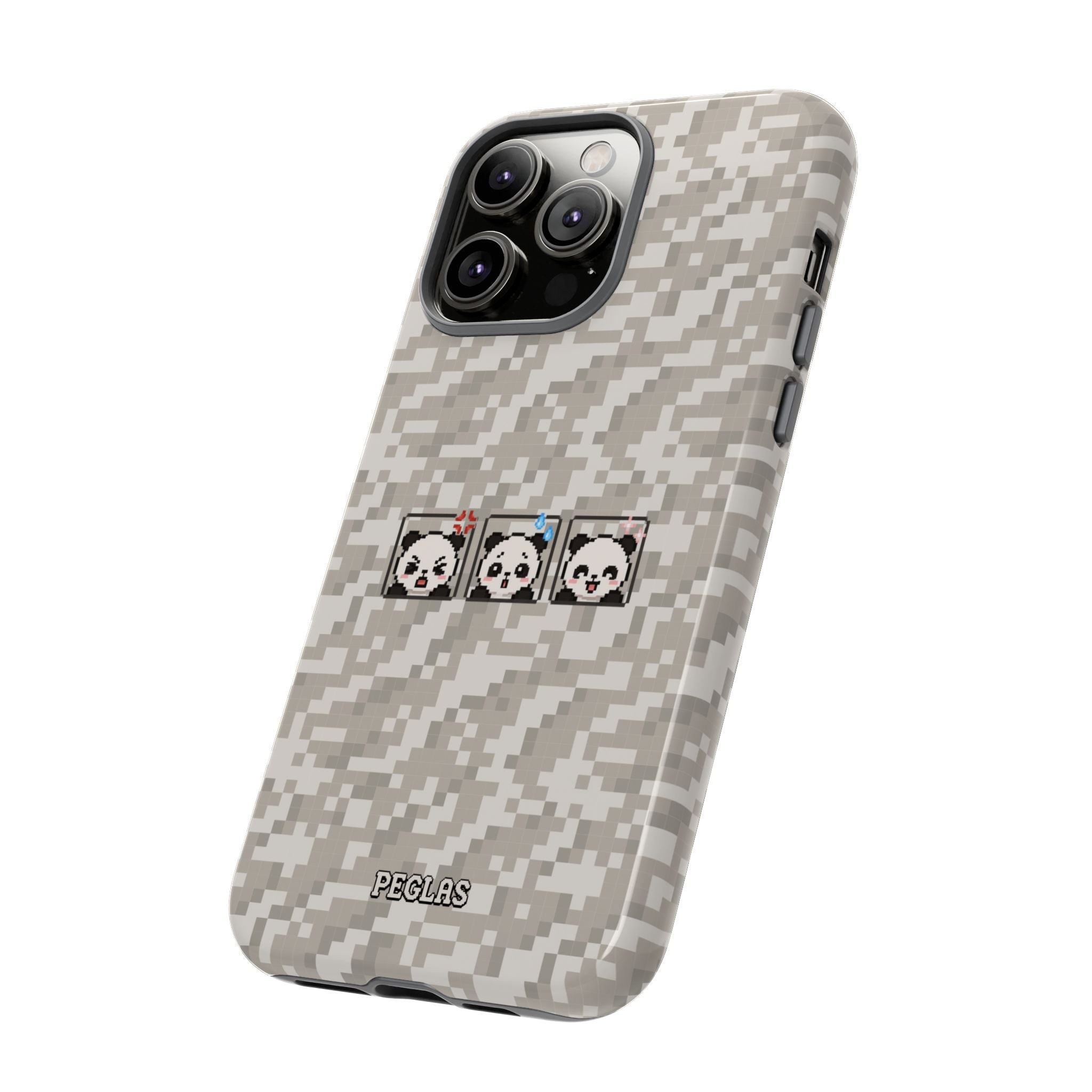 Pixel Panda Emojis Tough Phone Case