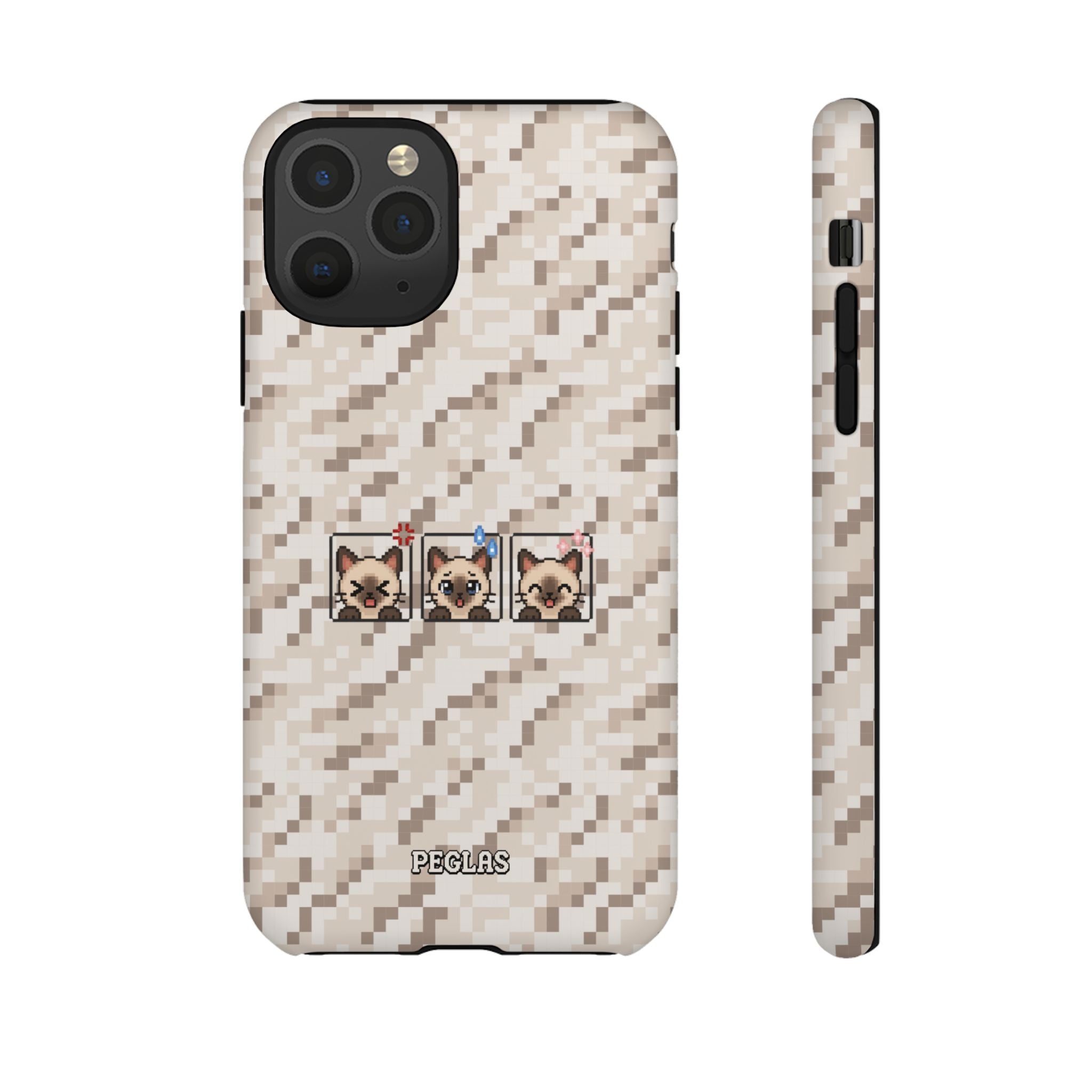 Pixel Cat Emojis Tough Phone Case