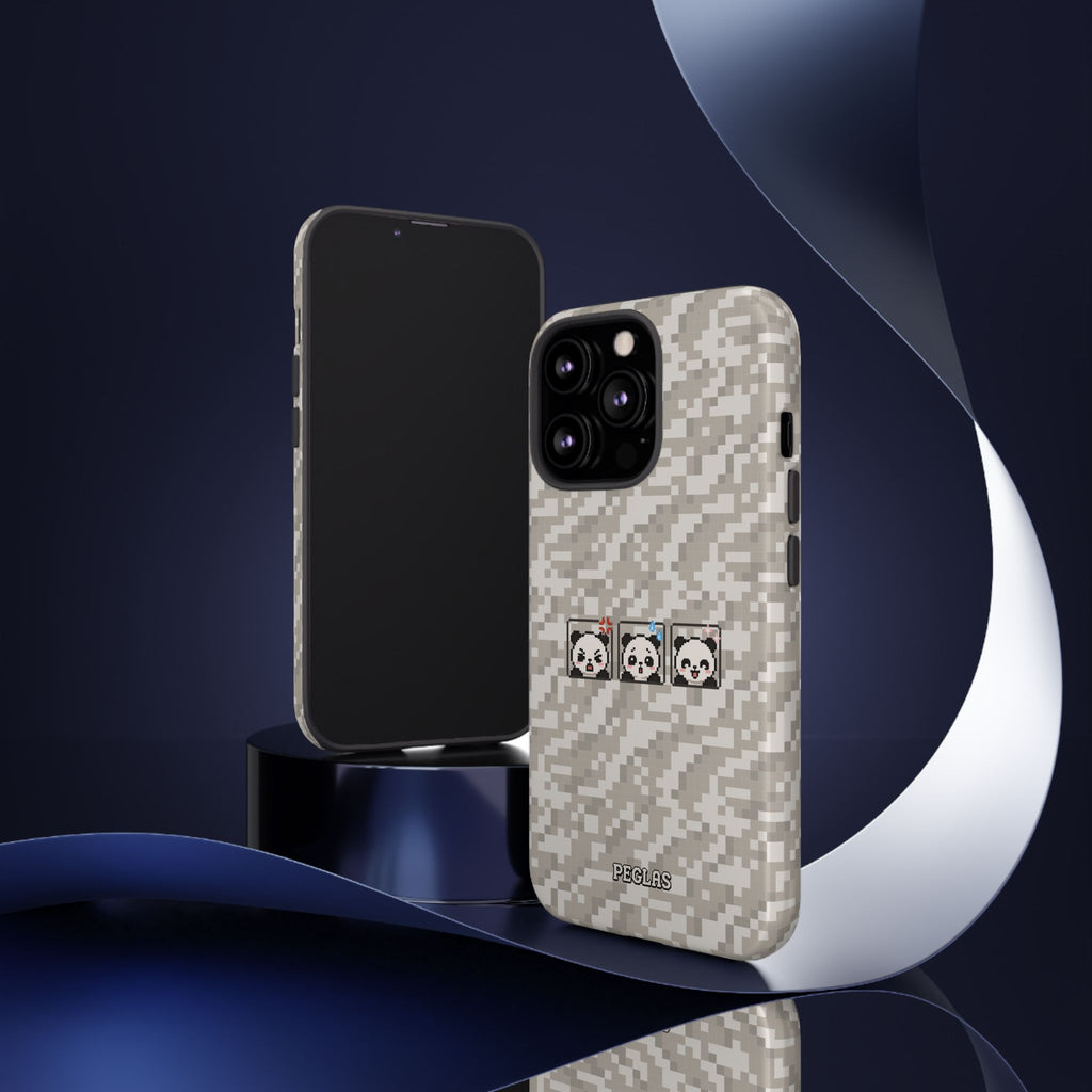 Pixel Panda Emojis Tough Phone Case