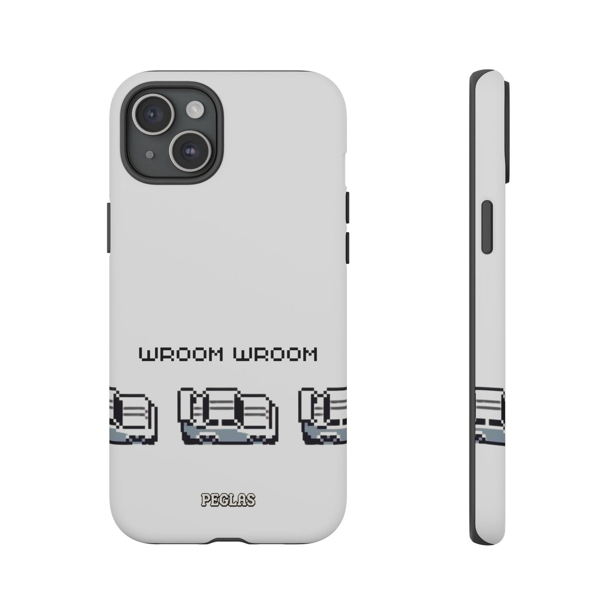 Retro Pixel Cars Phone Case — "Wroom Wroom" Tough Phone Cover