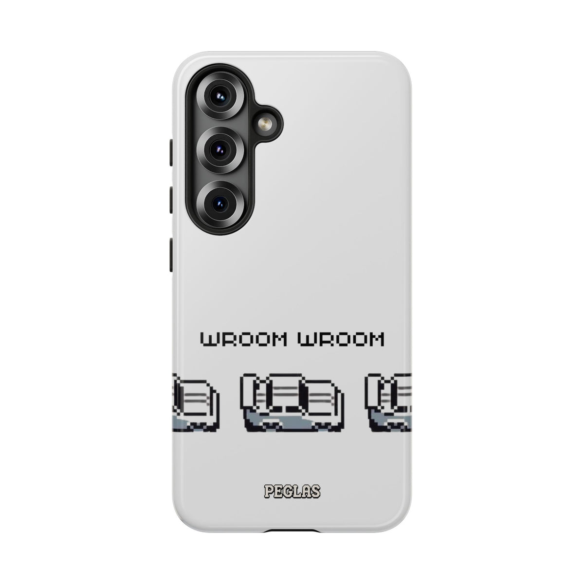Retro Pixel Cars Phone Case — "Wroom Wroom" Tough Phone Cover