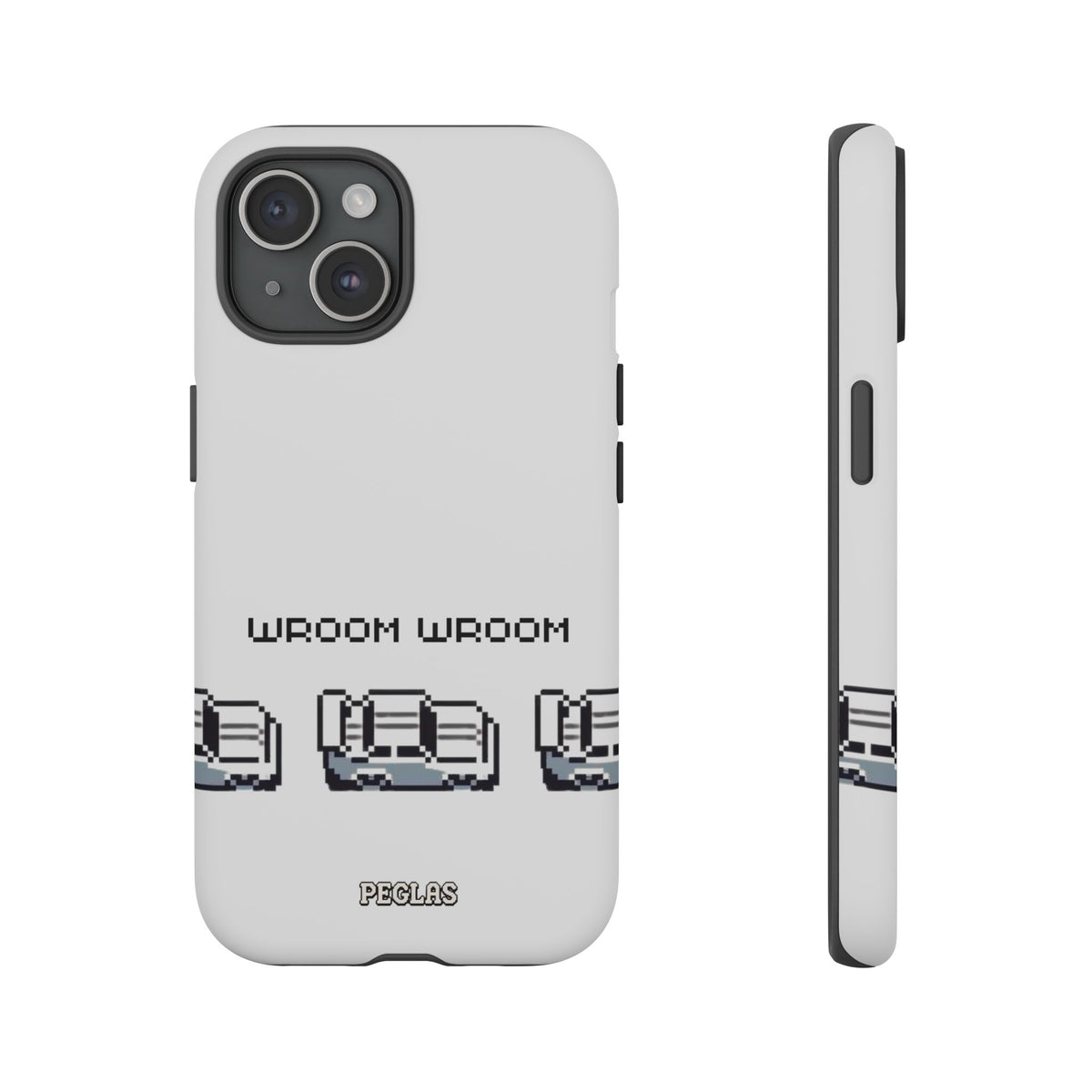Retro Pixel Cars Phone Case — "Wroom Wroom" Tough Phone Cover