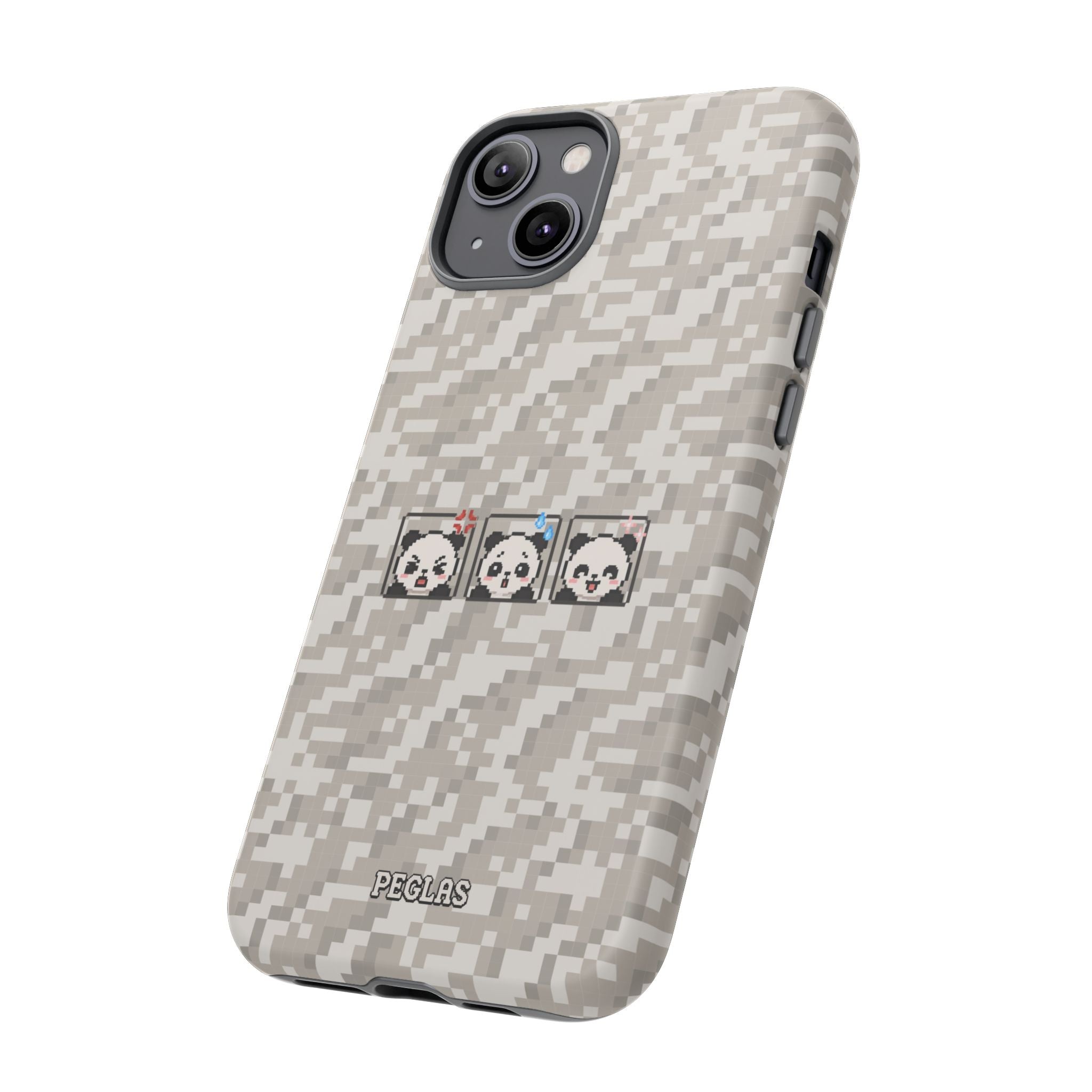 Pixel Panda Emojis Tough Phone Case