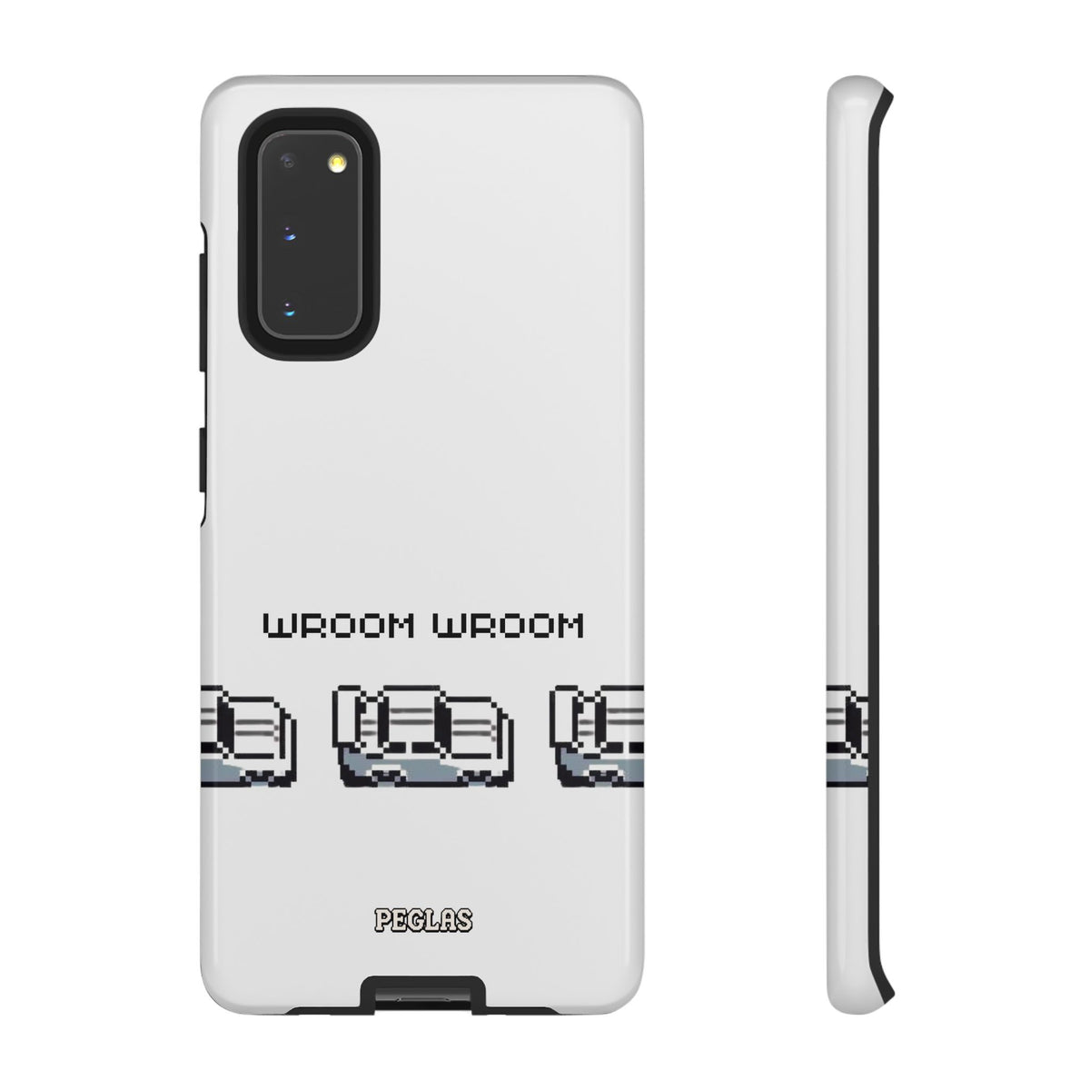 Retro Pixel Cars Phone Case — "Wroom Wroom" Tough Phone Cover