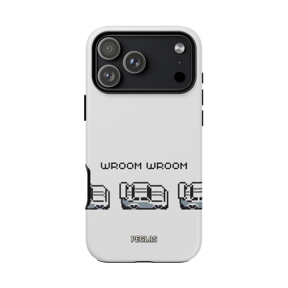 Retro Pixel Cars Phone Case — "Wroom Wroom" Tough Phone Cover