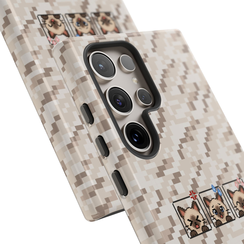 Pixel Cat Emojis Tough Phone Case