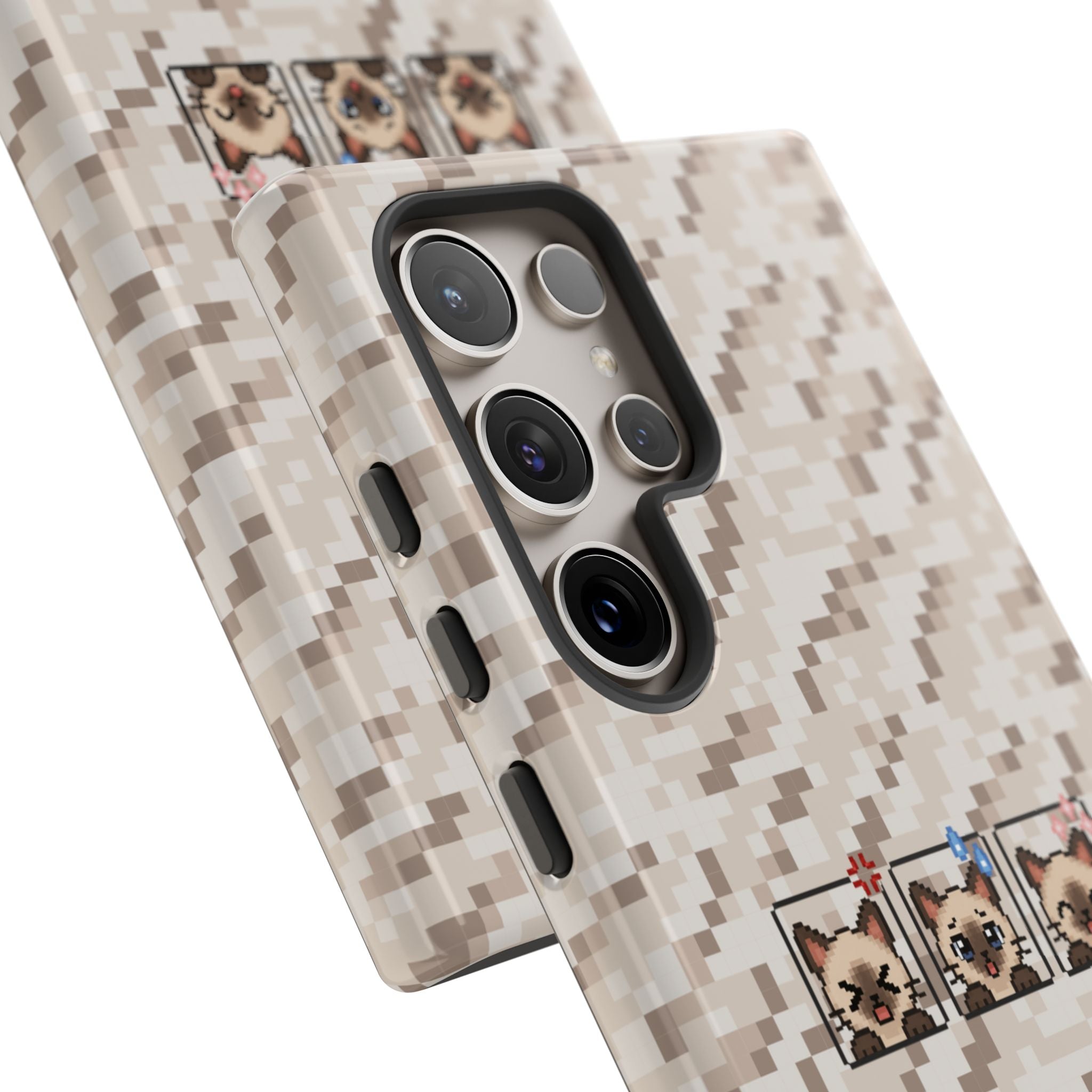 Pixel Cat Emojis Tough Phone Case