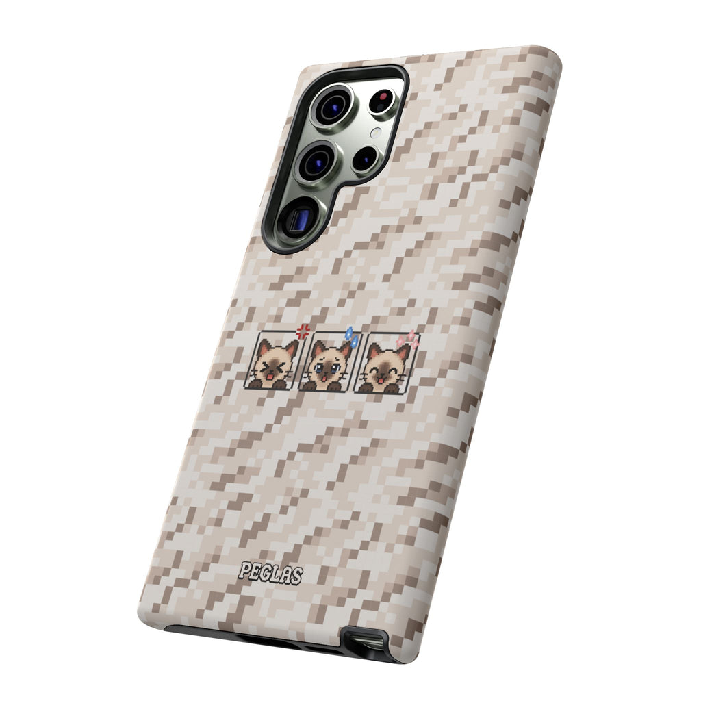 Pixel Cat Emojis Tough Phone Case