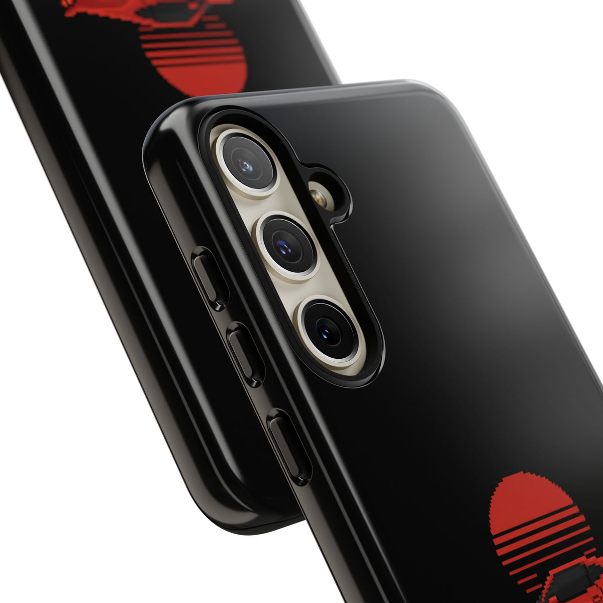 Vintage Red Sports Car Phone Case – Retro Sunset Design