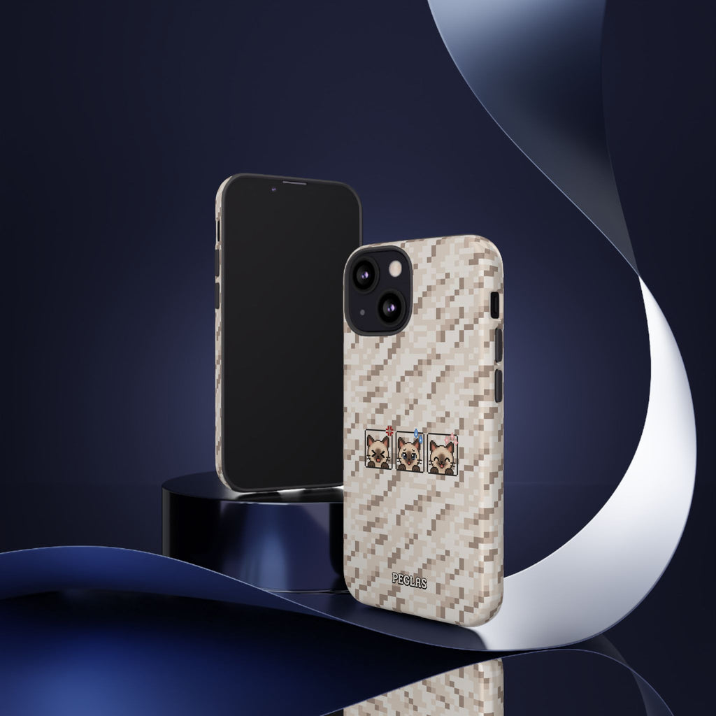 Pixel Cat Emojis Tough Phone Case