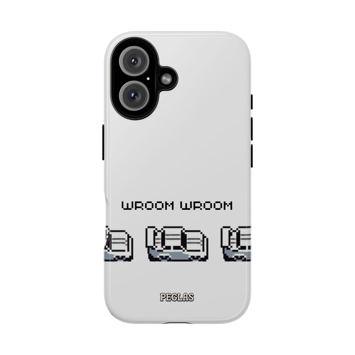 Retro Pixel Cars Phone Case — "Wroom Wroom" Tough Phone Cover