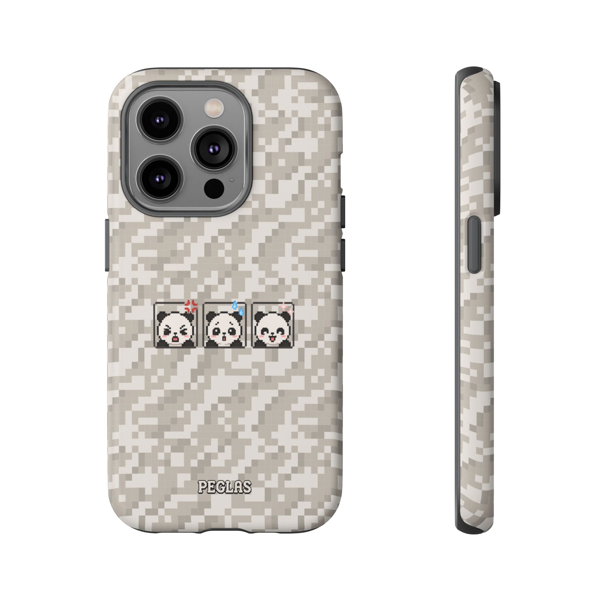Pixel Panda Emojis Tough Phone Case