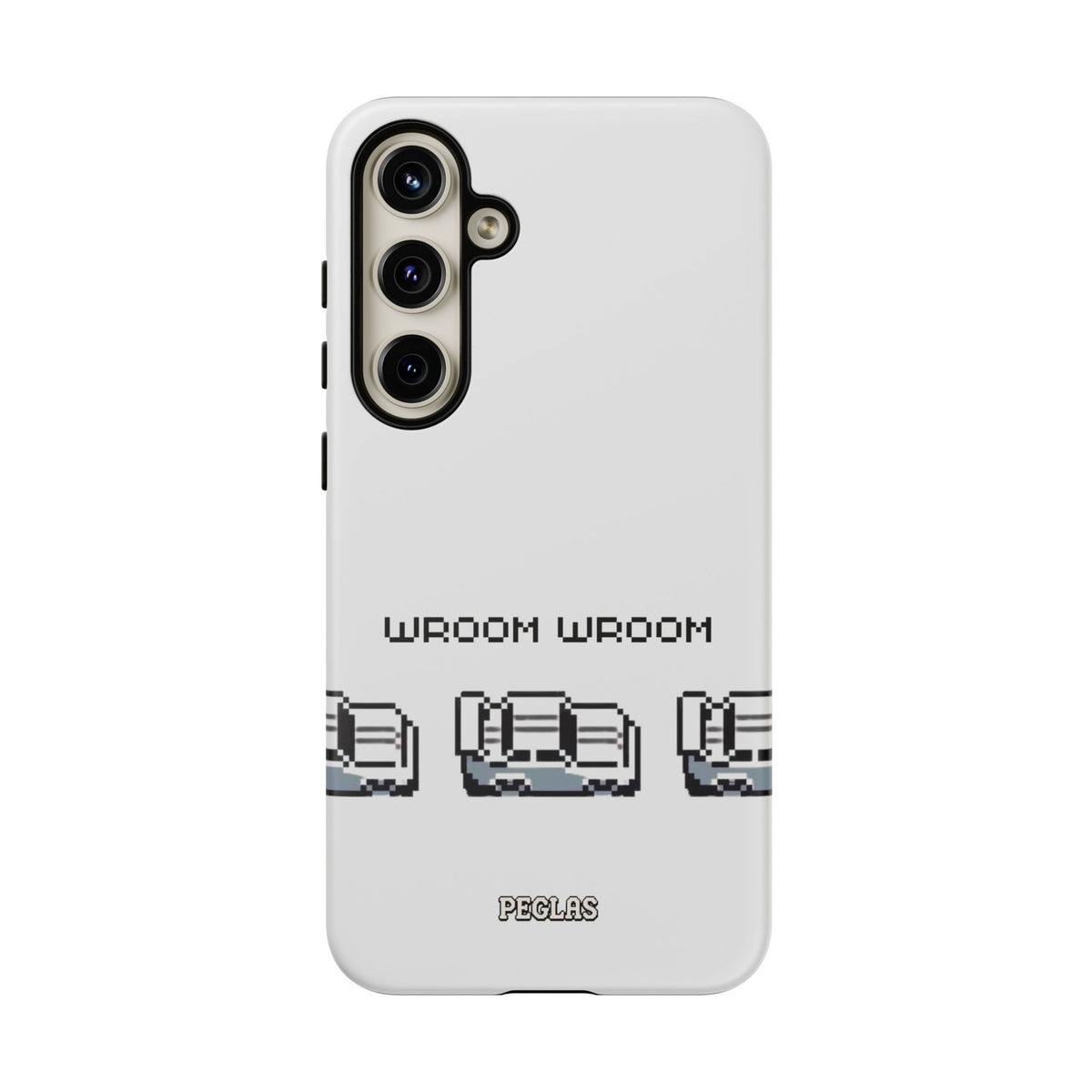 Retro Pixel Cars Phone Case — "Wroom Wroom" Tough Phone Cover
