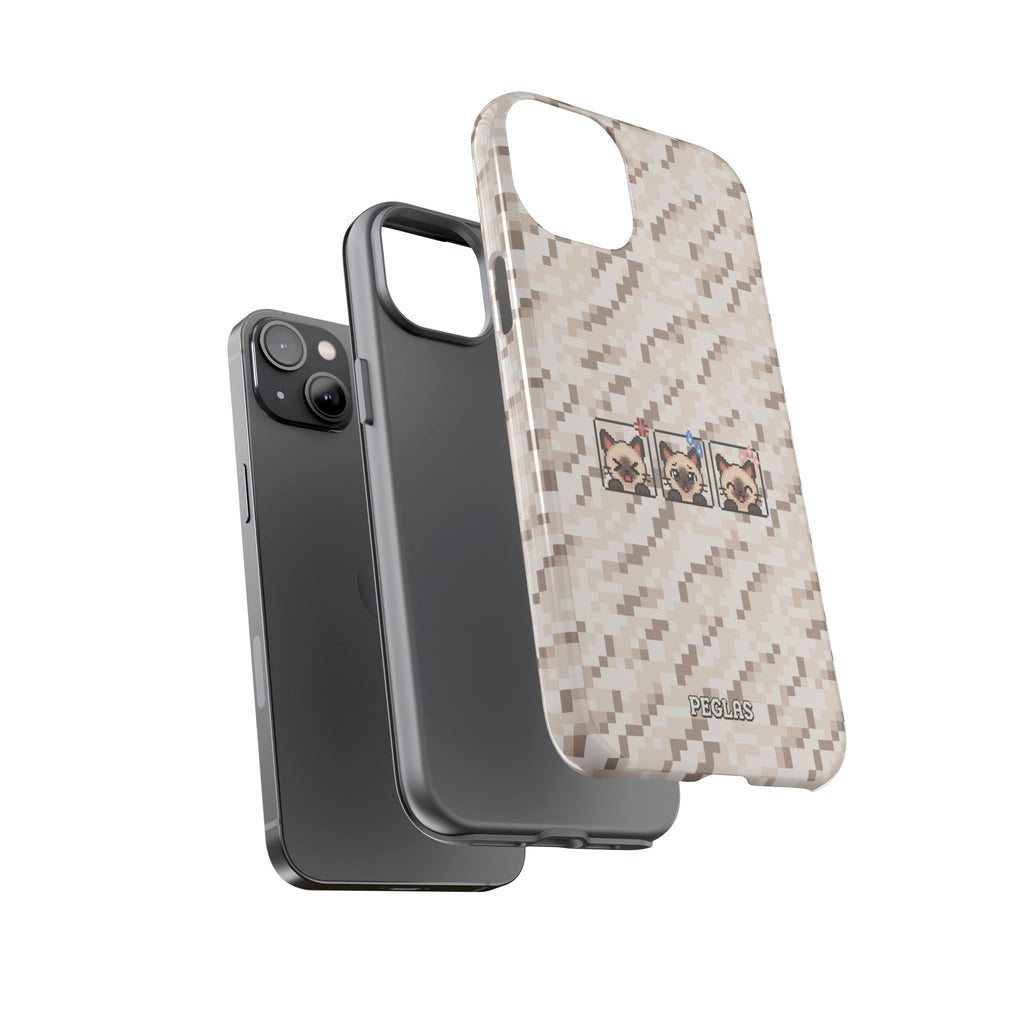 Pixel Cat Emojis Tough Phone Case