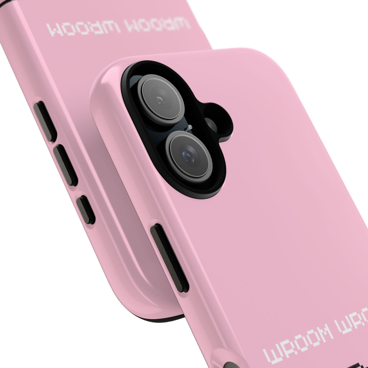 Pink Retro Pixel Cars Phone Case — "Wroom Wroom" Tough Protective Cover