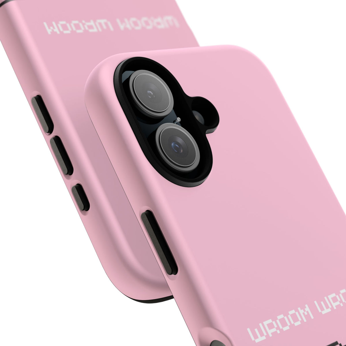 Pink Retro Pixel Cars Phone Case — "Wroom Wroom" Tough Protective Cover