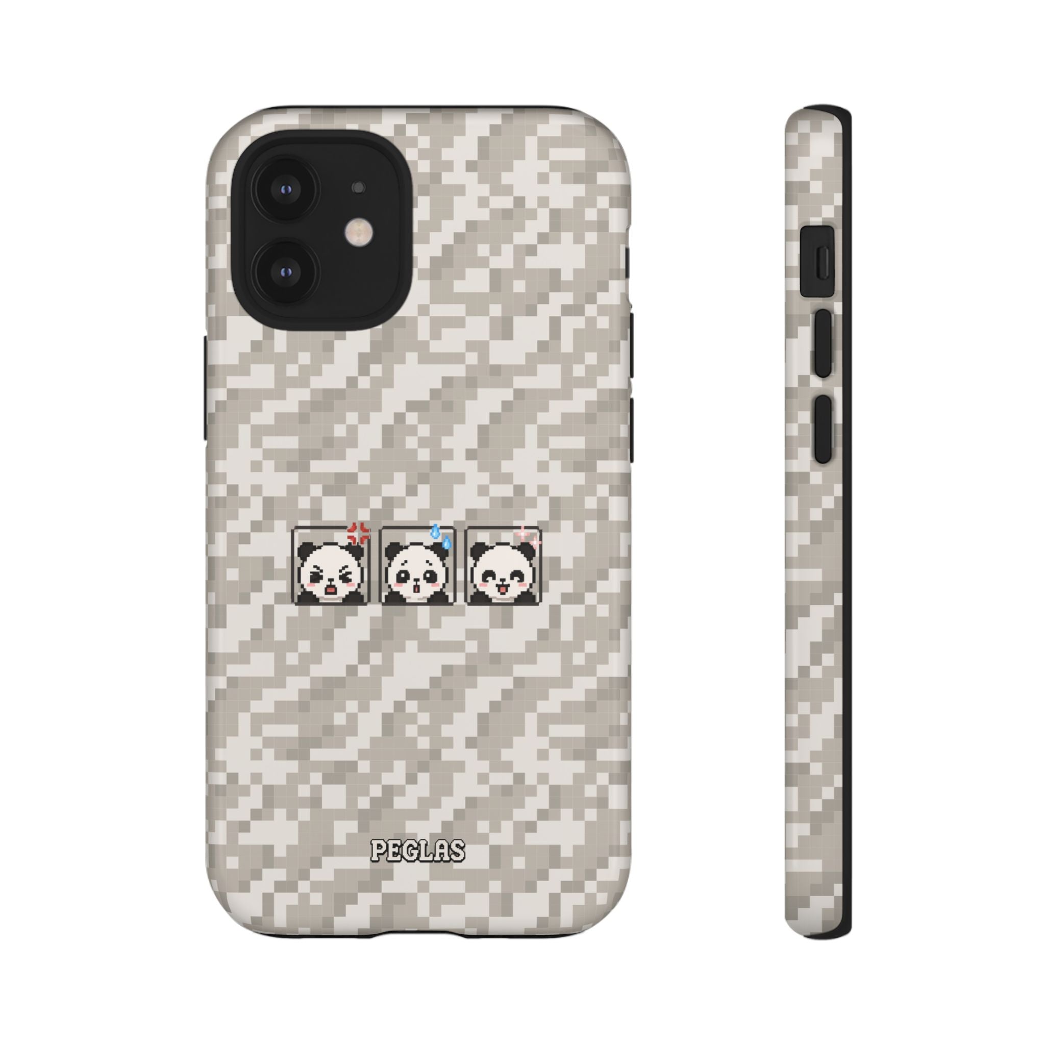 Pixel Panda Emojis Tough Phone Case