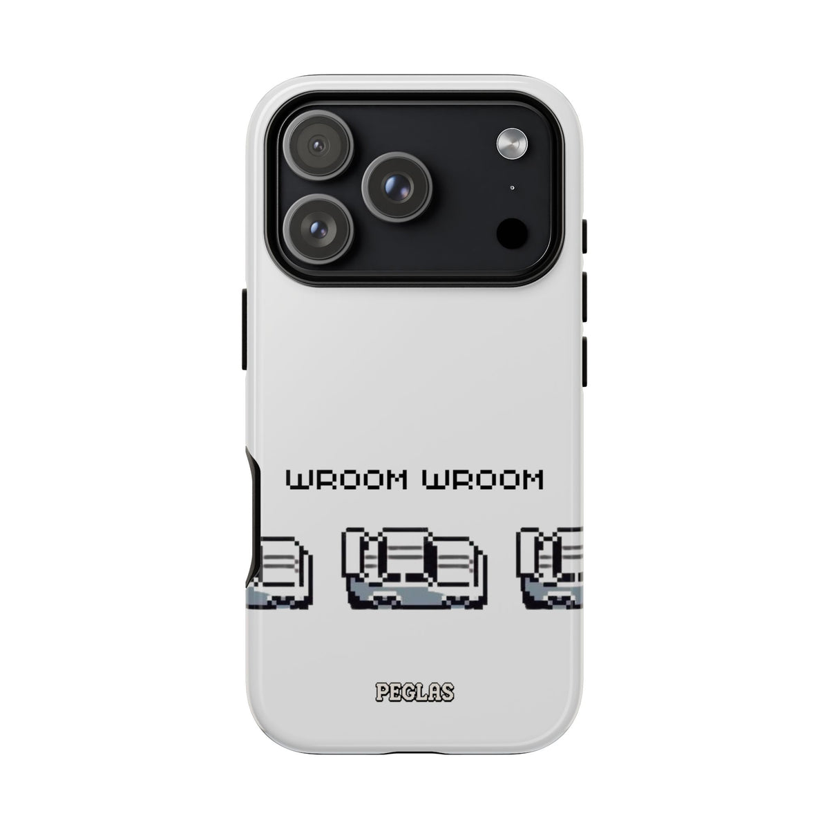 Retro Pixel Cars Phone Case — "Wroom Wroom" Tough Phone Cover