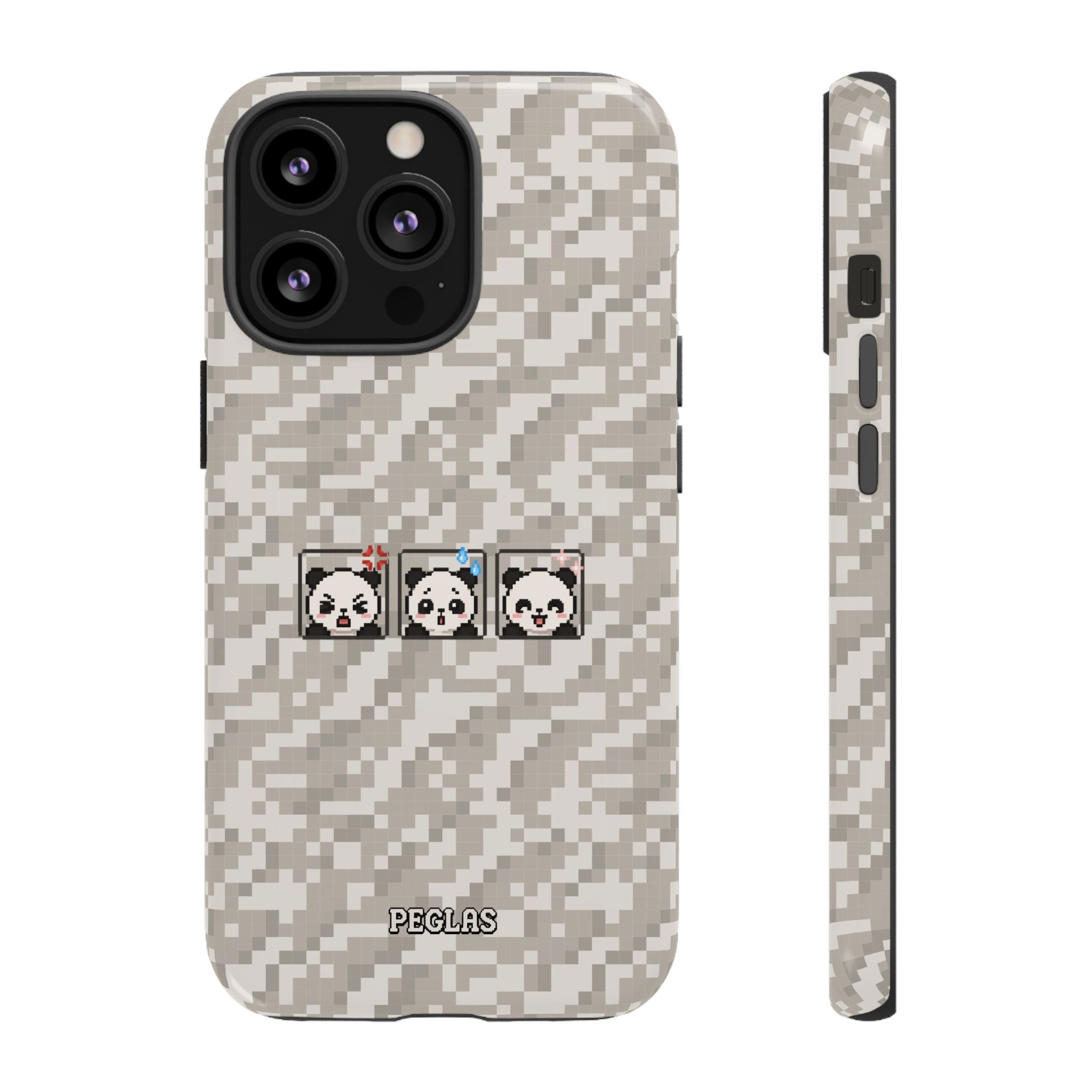 Pixel Panda Emojis Tough Phone Case